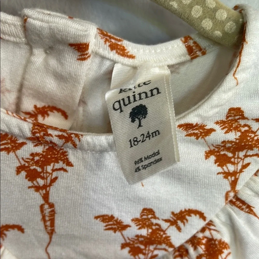 Kate Quinn Floral Ruffle Dress Carrots Print